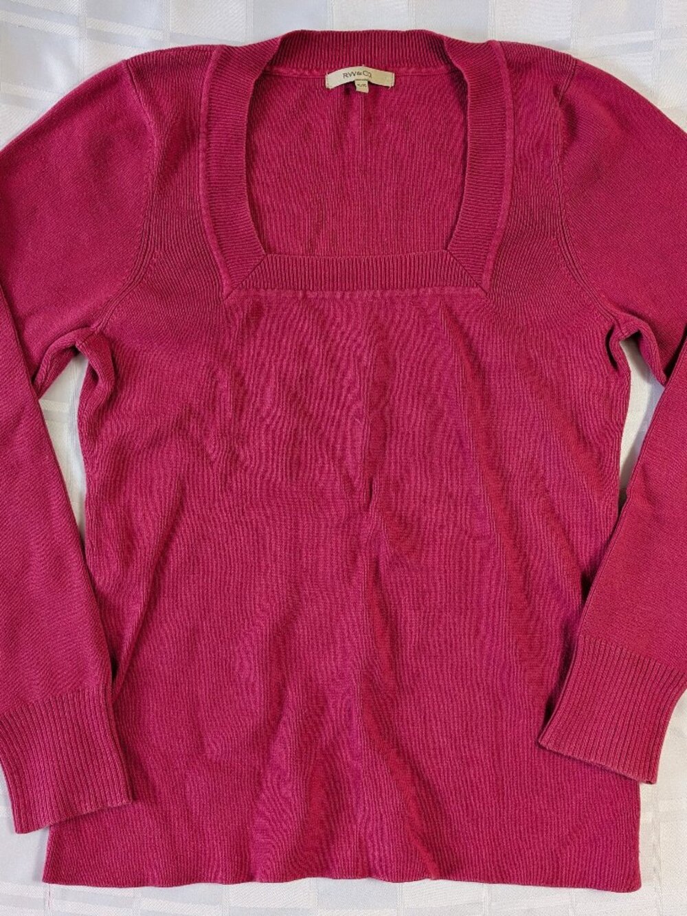 WOMEN'S PULL OVER SWEATER RW&CO COTTON SIZE XL LONG SLEEVE WARM FASHION WEAR